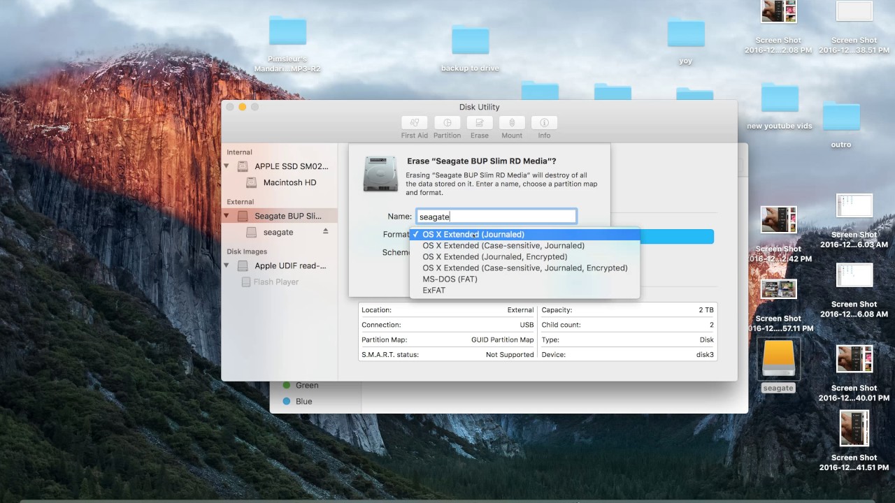 Format a hard drive for mac